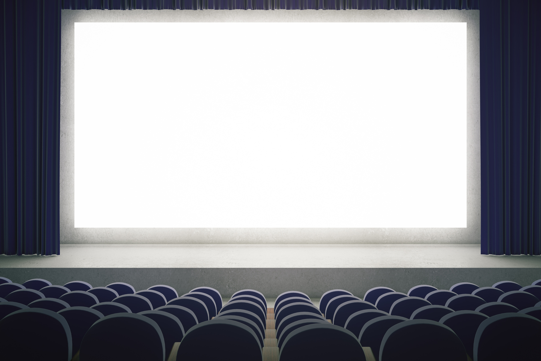 Blank screen in cinema